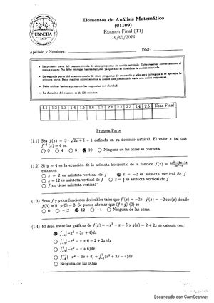 Resolución marzo 24 final Elementos de Análisis Matemático 01109