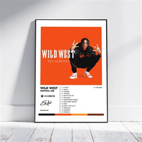 Central Cee Wild West Album Cover Print Poster Minimalist Album Cover