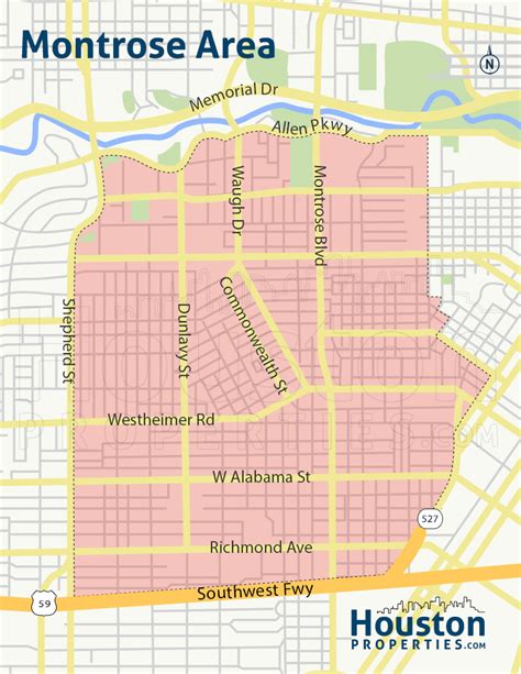 Montrose Houston Map | Montrose Neighborhood Maps