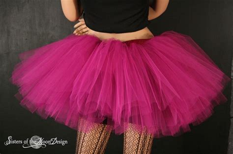 Fuchsia Tutu Skirt Extra Puffy Three Layer Petticoat Dance Costume Race