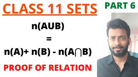 Practical Problems On Union And Intersection Of Sets Proof Of N Aub