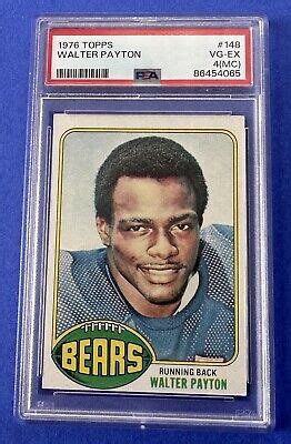 1976 Topps 148 Walter Payton Rookie Card HOF PSA 4 MC EBay