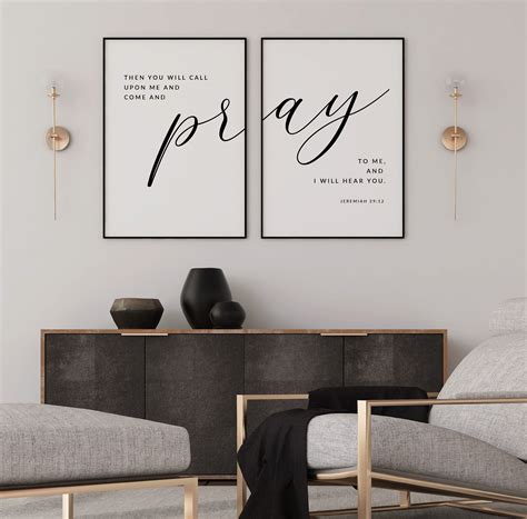 Jeremiah 2912 Pray To Me Bible Verse Wall Art Set Of 2 Scripture