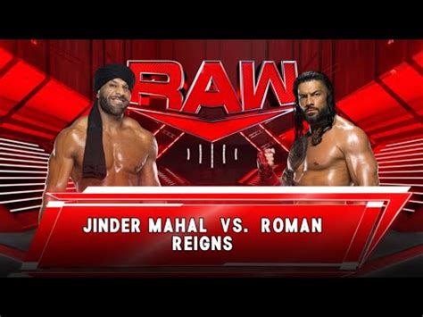 Jinder Mahal VS Roman Reigns WWE FULL MATCH 2k23 YouTube