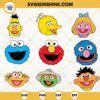 Monster Faces Sesame Street SVG Bundle Cookie Monster SVG Elmo SVG