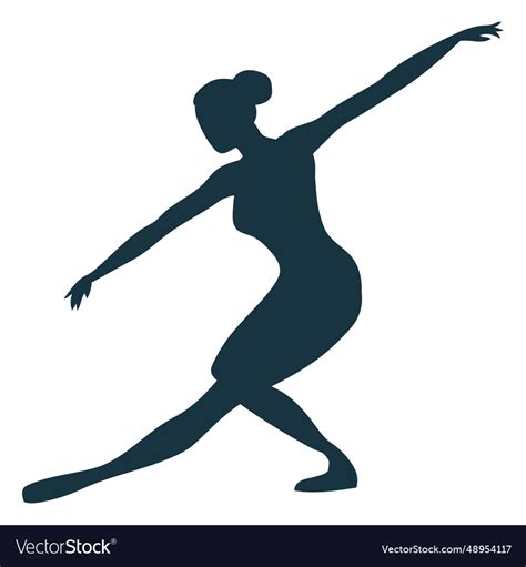 Posture Ballerina Ballett T Nzerin Silhouette Vektorbild