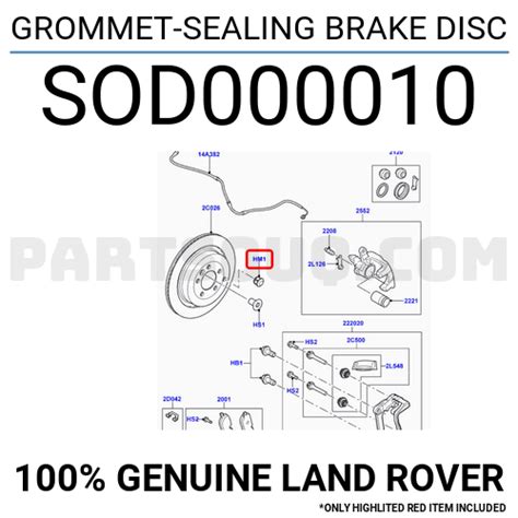 GROMMET SEALING BRAKE DISC SOD000010 Land Rover Parts PartSouq