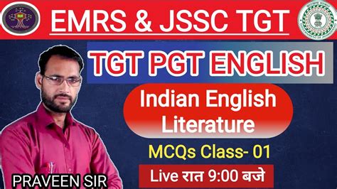 Indian English Literature Mcqs For Emrs Tgt Pgt English