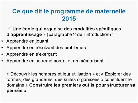 La Construction Du Nombre En Maternelle Et Au