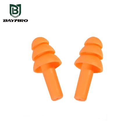 Orange Sound Insulation Washable Noise Protection Sleep Tpr Silicone Ear Plugs China Ear Plugs