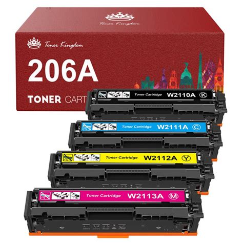 Compatible Hp 206a Color Toner Cartridges 4 Pack Combo Toner Kingdom