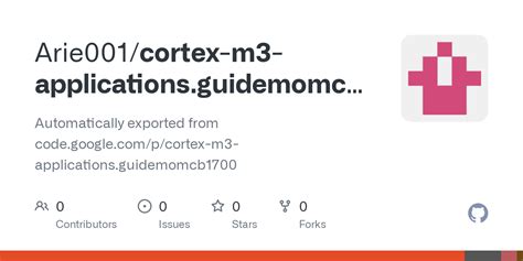 GitHub - Arie001/cortex-m3-applications.guidemomcb1700: Automatically ...