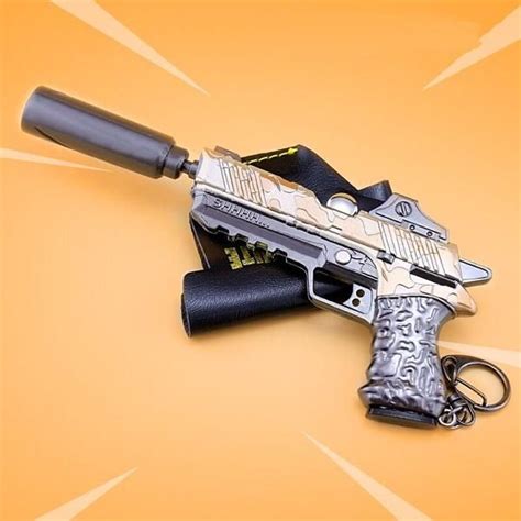 Fortnite Battle Royale Suppressed Pistol Silenced Pistol Weapon Keycha