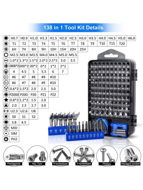 138 In 1 DIY Repair Kit Precision Screwdriver Sets Screwdriver Tool