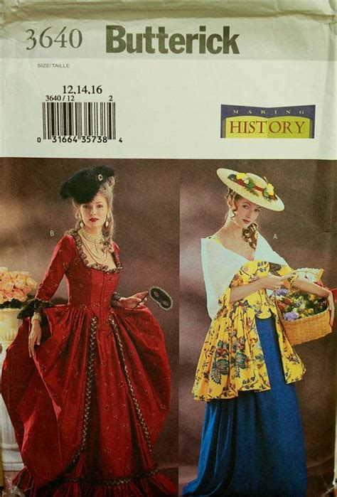 18th Century French Costumes Making History Butterick Pattern