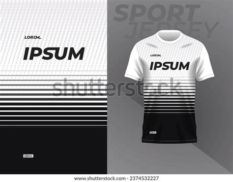 Black White Jersey Mockup Template Design Stock Vector (Royalty Free ...