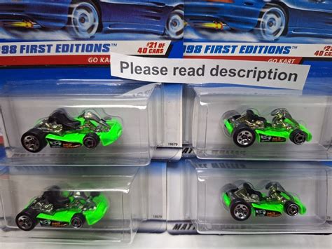 Hot Wheels 1998 First Editions Go Kart Green LOT Of 4 Read Description EBay