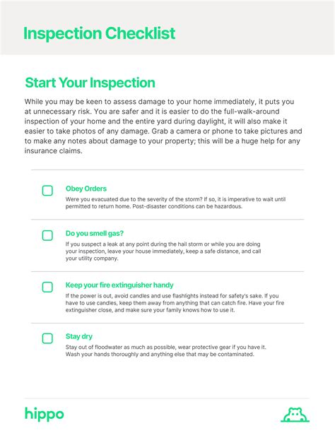 What To Do After A Hail Storm Checklist Hippo