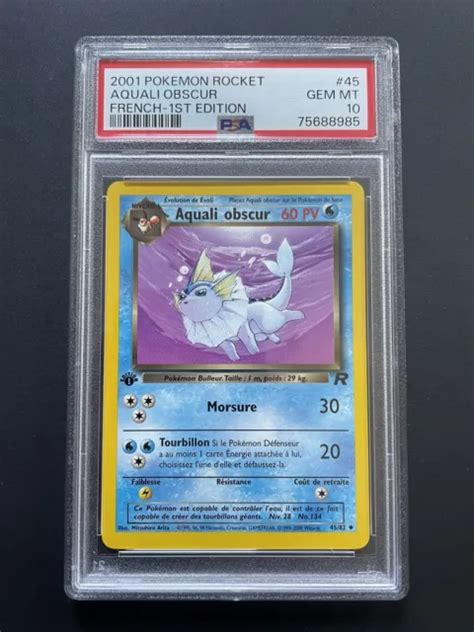 Carte Pokemon Aquali Obscur Edition Team Rocket Wizards Psa