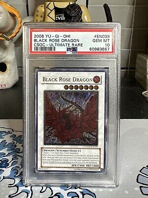 Yugioh Black Rose Dragon CSOC EN039 Ultimat Rare Unlimited Edition PSA