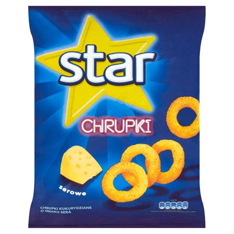 Star Chrupki serowe 150 g kalorie kJ i wartości odżywcze Dine4Fit pl