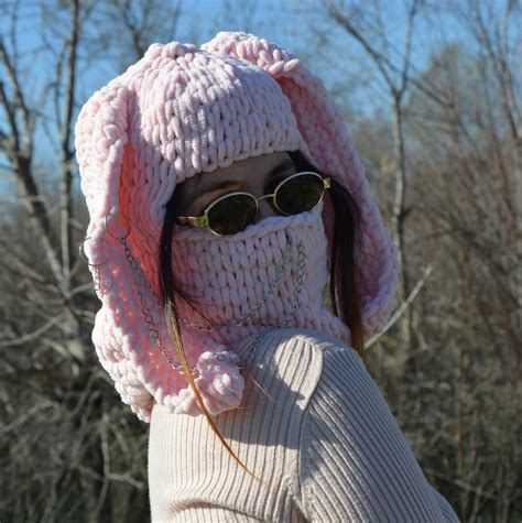 Bunny Ear Balaclava Etsy