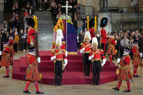 Royal Guard And Queen Elizabeth S Cousin Lady Gabriella Windsor Separately Collapse In Front Of