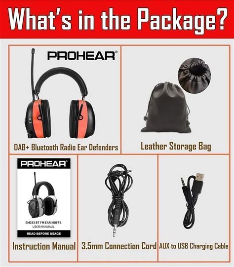 PROHEAR 033A DAB Upgraded Wireless Bluetooth Ear Defenders With FM