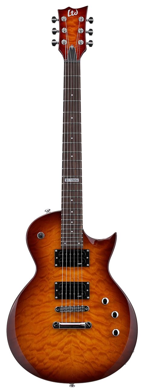 Esp Ltd Ec Series Ec 100 Quilted Maple 6 String Rosewood Fingerboard Faded Cherry Sunburst