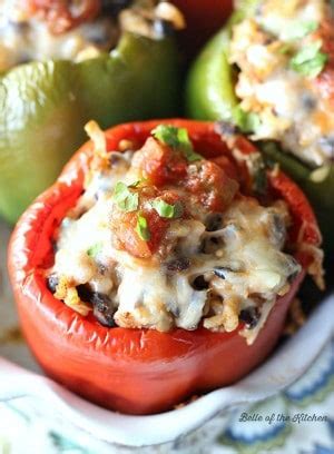 Black Bean Stuffed Peppers - Belle of the Kitchen