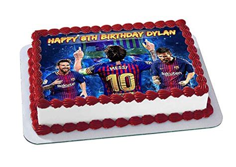 Buy EdibleInkArt Lionel Messi FC Barcelona Edible Cake Topper ...