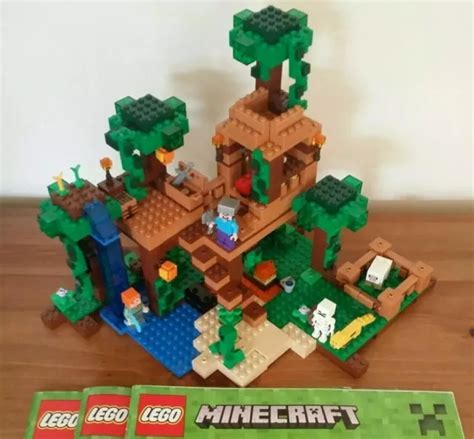 LEGO MINECRAFT 21125 The Jungle Tree House 100% Complete Set, Ocelot ...