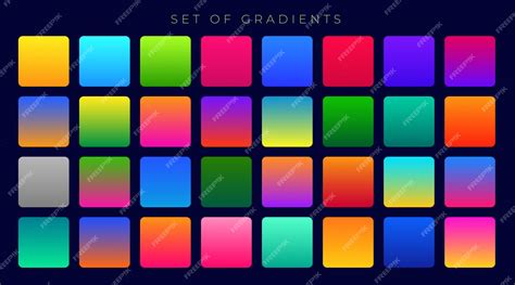 Premium Vector Bright Colorful Gradients Background Huge Set