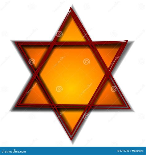 Hexagram Symbol In Red Gold Stock Illustration Illustration Of Colors