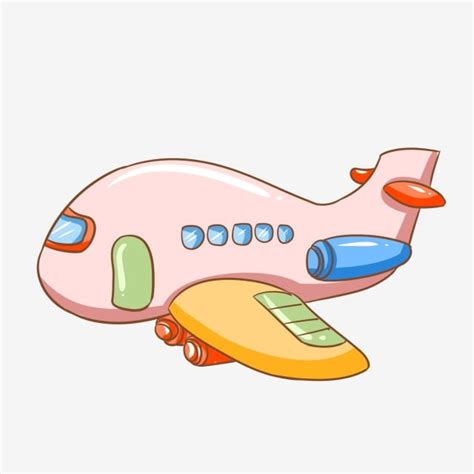 Pink Pink Plane Cartoon Airplane Color Plane, Blue, Red, Yellow PNG ...