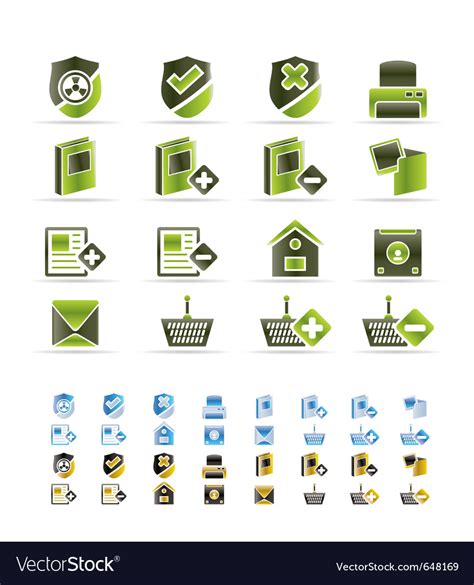 Internet and website buttons and icons Royalty Free Vector