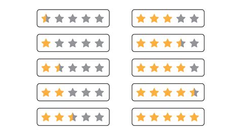 Rating Stars Set Star Rate Set Customer Feedback Rating Stars