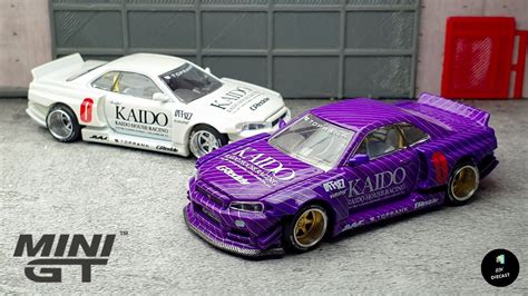 Nissan Skyline GT R R34 Wide Body By Kaido House Mini GT UNBOXING And