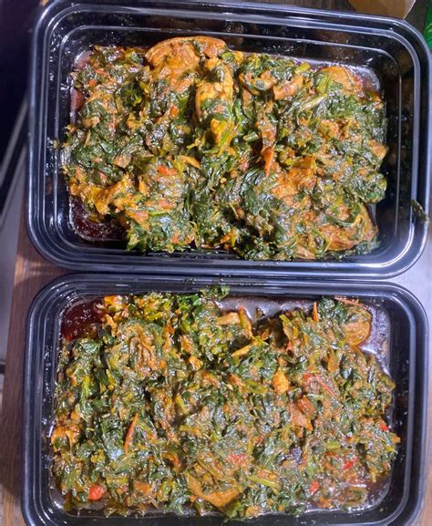 Nigerian Spinach Stew Efo Riro With Any Swallow Of Choice Etsy