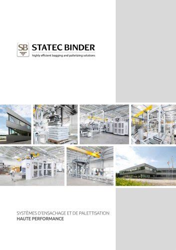 Tous Les Catalogues Et Fiches Techniques PDF STATEC BINDER GMBH