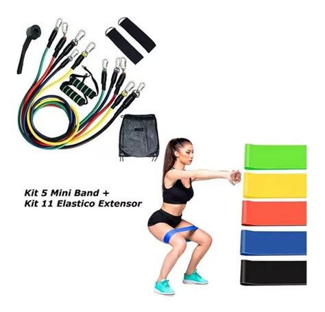 Kit Elástico Para Treino Exercícios Malhar Musculação Casa