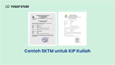 Cara Membuat Dan Contoh SKTM Untuk KIP Kuliah 2023 Yusuf Studi