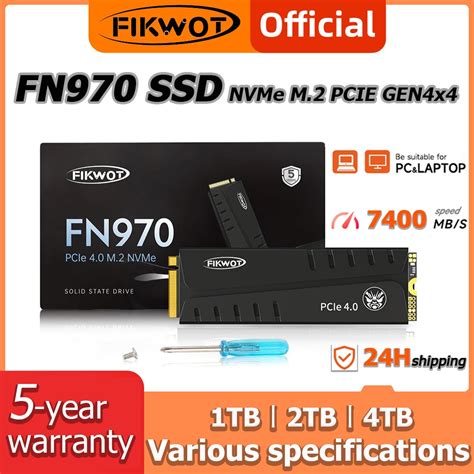 With Heatsink Fikwot FN970 1TB 2000TBW M 2 2280 PCIe Gen4 0x4 NVMe SSD