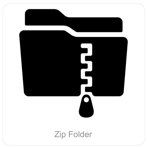 Zip Folder And Folder Icon Concept 25903198 Vector Art At Vecteezy