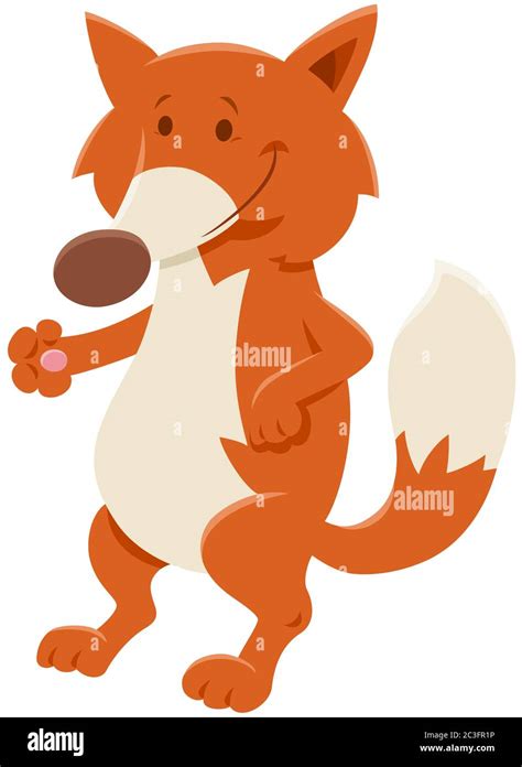 cartoon red fox comic animal character Stock Photo - Alamy