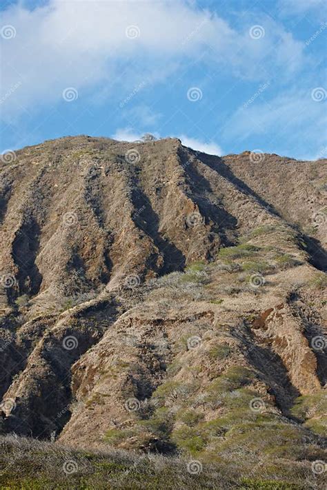 The Koko Head Volcano in Oahu, Hawaii. an Extinct Volcano Crater Up a Mountain in Summer Stock ...