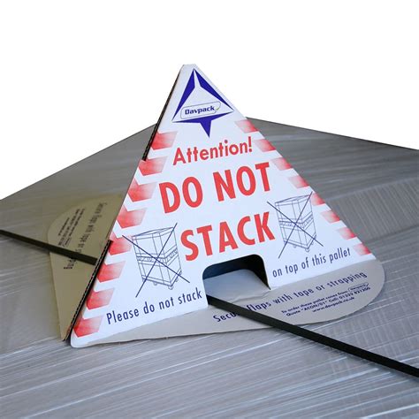 davpack warning pallet cones   stack pallet toppers triangles