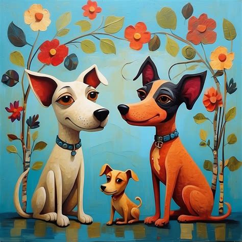 Whimsical Dog Puppy Art Free Stock Photo - Public Domain Pictures