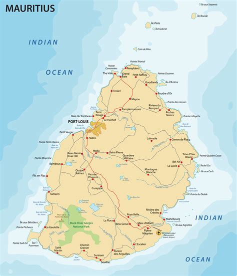 Mauritius Island Shape
