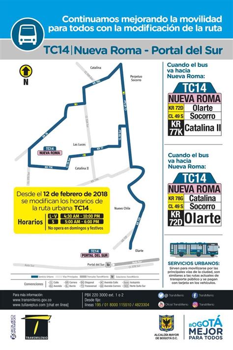 La Ruta TC14 Urbana Cambia De Horario Mirutafacil